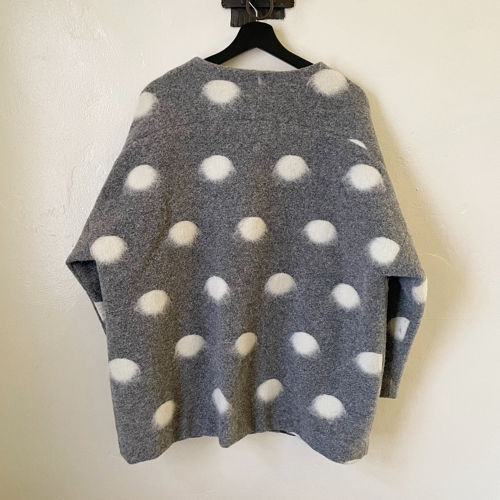 GORMAN EDIE grey polka dot wool coat size AU 14 - Picture 4 of 4